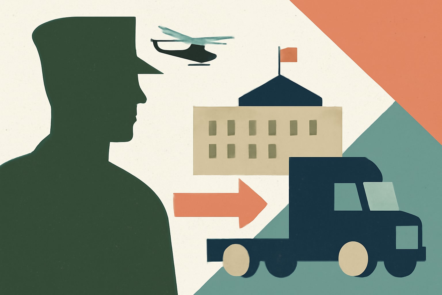 Editorial illustration for: White House Initiative Allows Veterans to Bypass CDL Skills Tests