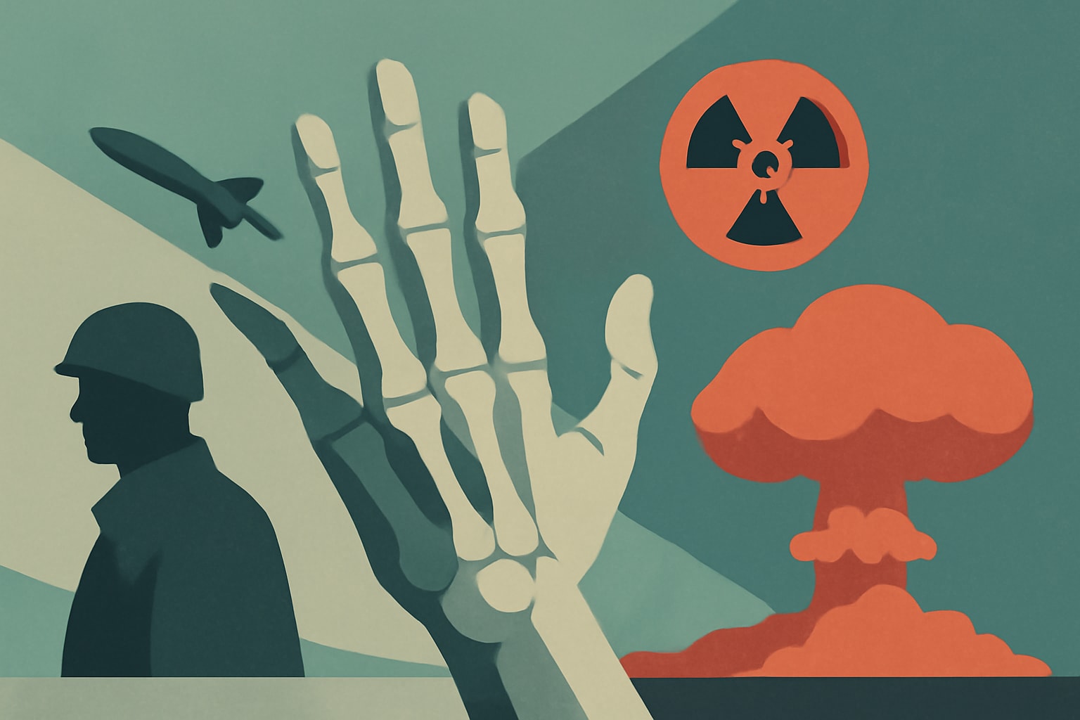 Editorial illustration for: Russia's 'Dead Hand' Nuclear Doomsday Device: A Threat Even in Defeat