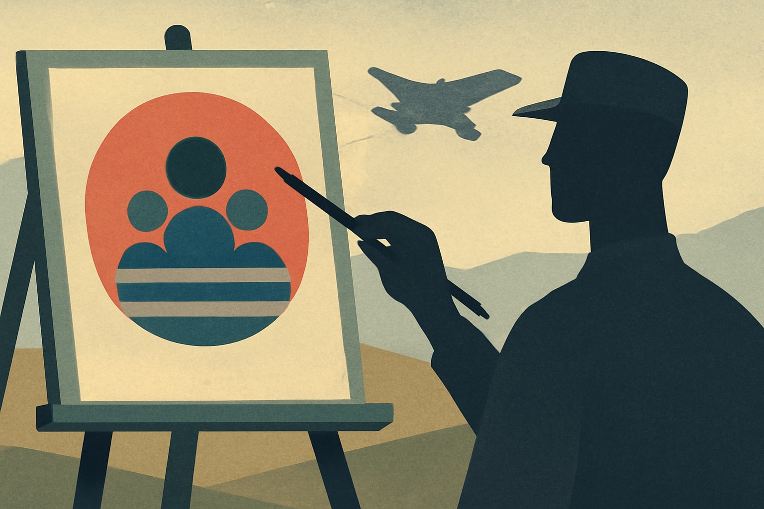 Editorial illustration for: Patriotic Art Campaign Raises Money for Military Families During America's 250th