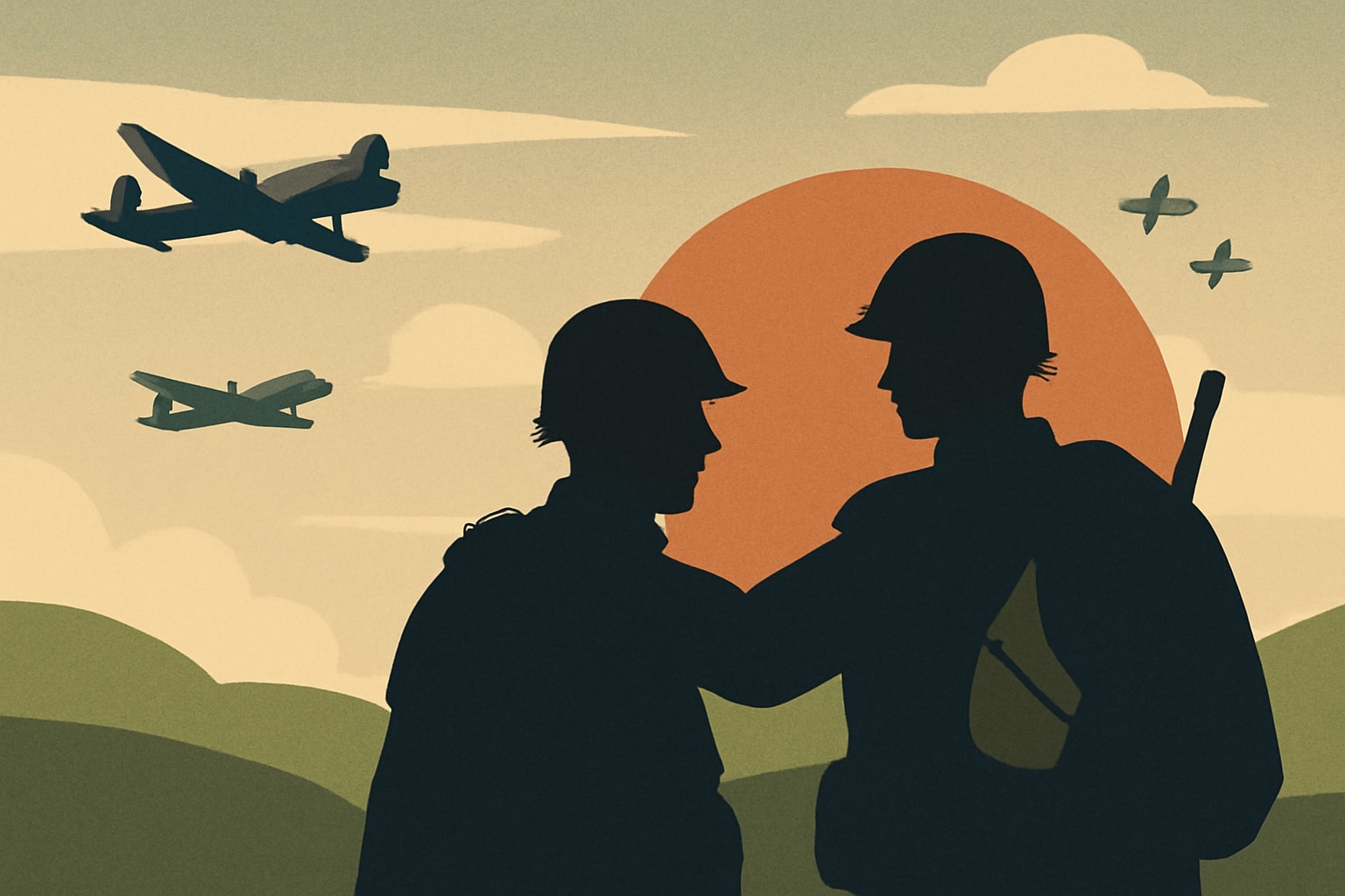 Editorial illustration for: 'Band of Brothers' Celebrates 25 Years: A Lasting Legacy for Veterans