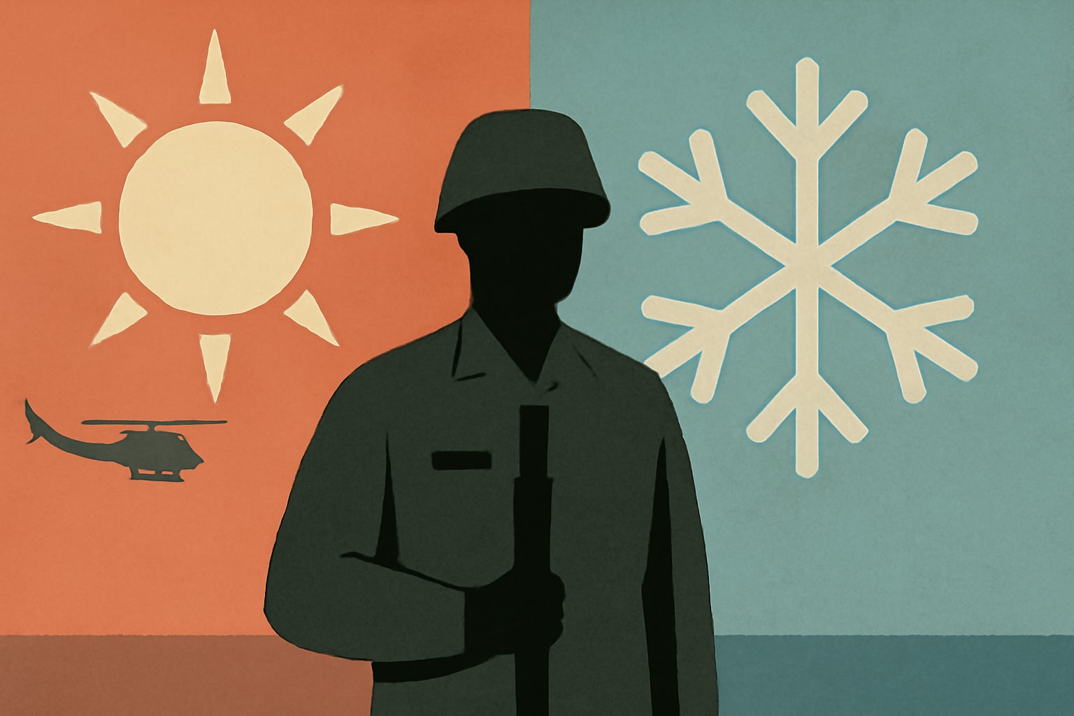 Editorial illustration for: Marine Corps Issues New Rules to Prevent Heat and Cold Injuries