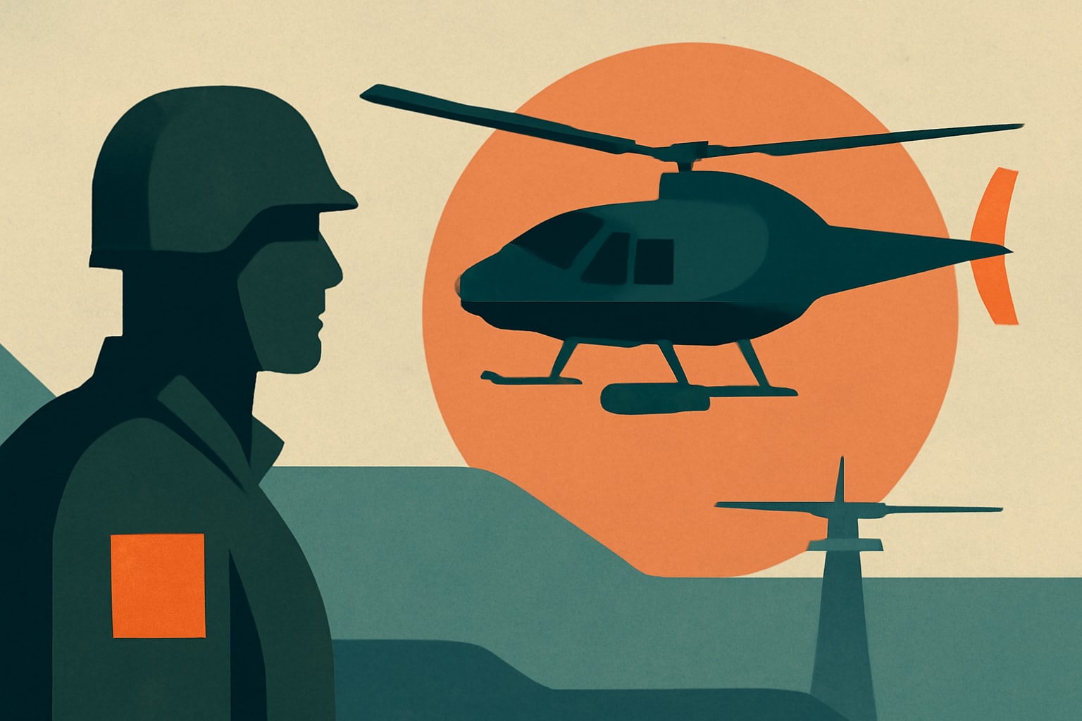 Editorial illustration for: Anduril Unveils Thunder: An Autonomous Attack Rotorcraft
