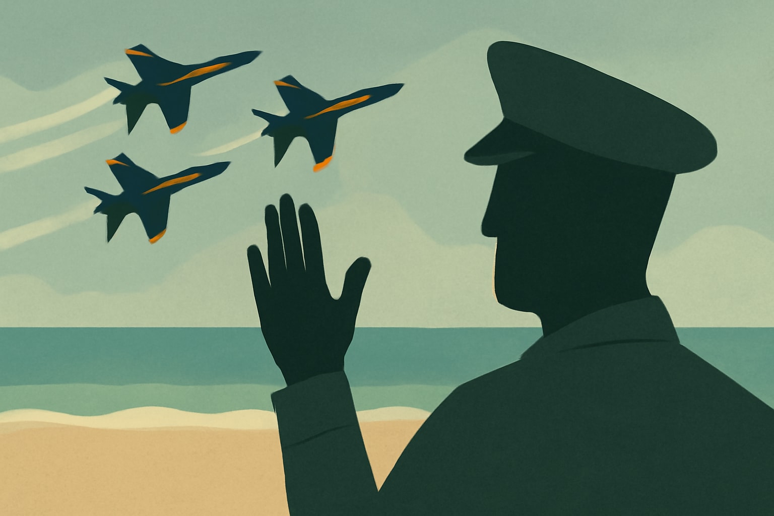 Editorial illustration for: Blue Angels Commander Calls Beach Flyover ‘Unsafe’