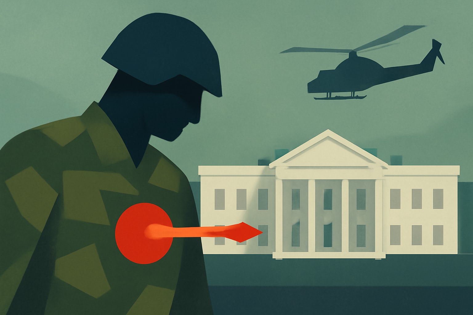 Editorial illustration for: Soldier Hit by Stray Bullet Near White House Seeks $25 Million from Secret Service