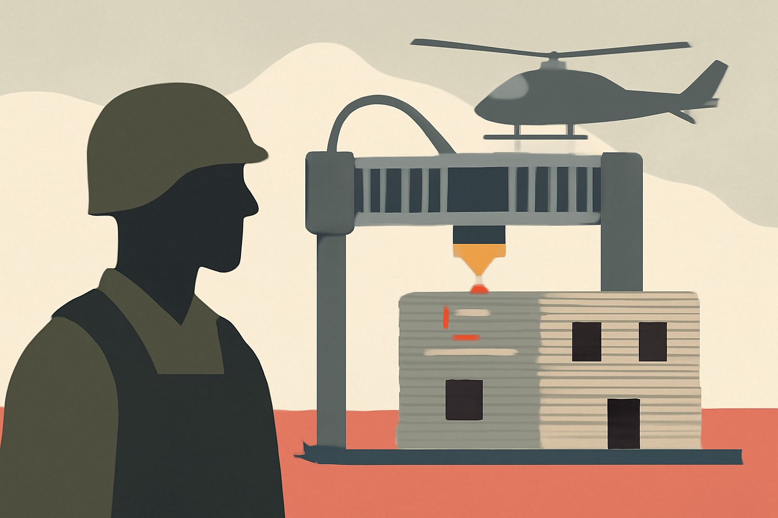 Editorial illustration for: 101st Airborne Division to Reside in Innovative 3D-Printed Barracks