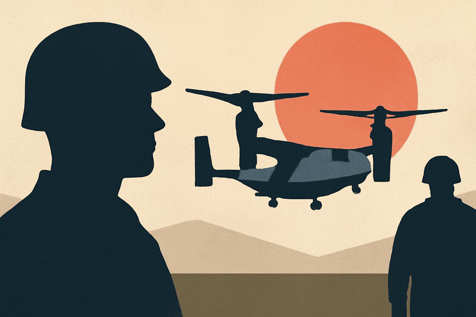 Editorial illustration for: Marine Corps Receives Final MV-22B Osprey, Marking End of an Era