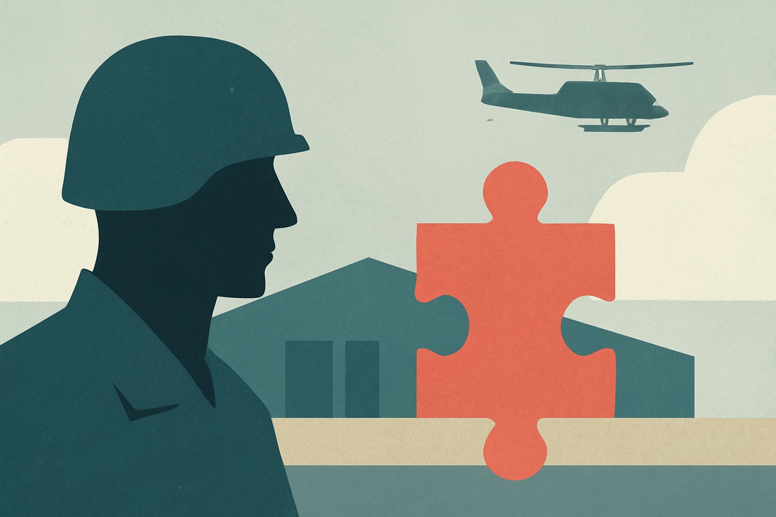 Editorial illustration for: New Pentagon Rules for Troops Miss Key Mental Health Issues