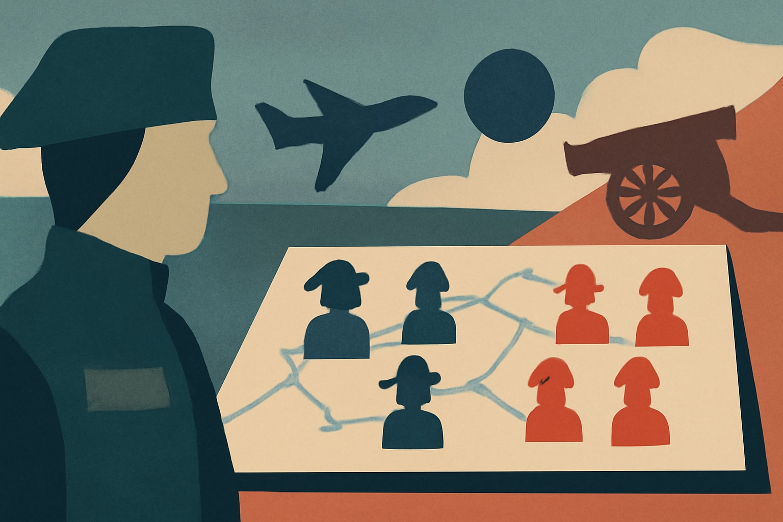 Editorial illustration for: New Wargame Offers Detailed Simulation of the American Revolution
