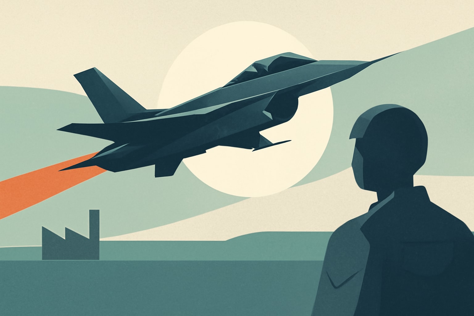 Editorial illustration for: F-47 Program Producing Test Aircraft, Set for 2028 Flight