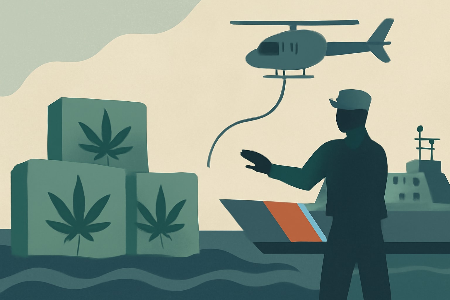 Editorial illustration for: Coast Guard Seizes 2,380 Pounds of Marijuana Near Bahamas
