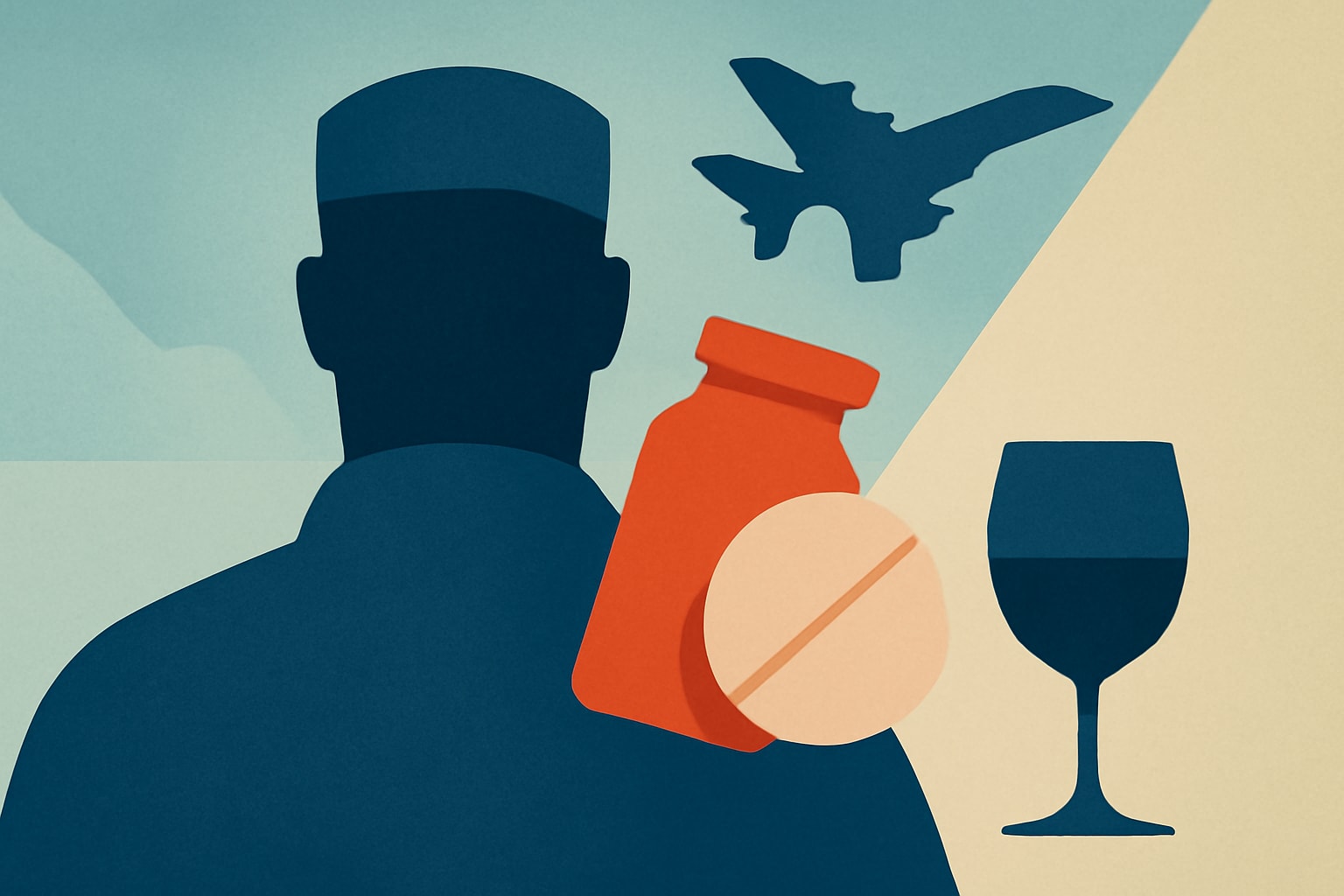 Editorial illustration for: VA Launches Trial of GLP-1 Medications for Alcohol Use Disorder in Veterans