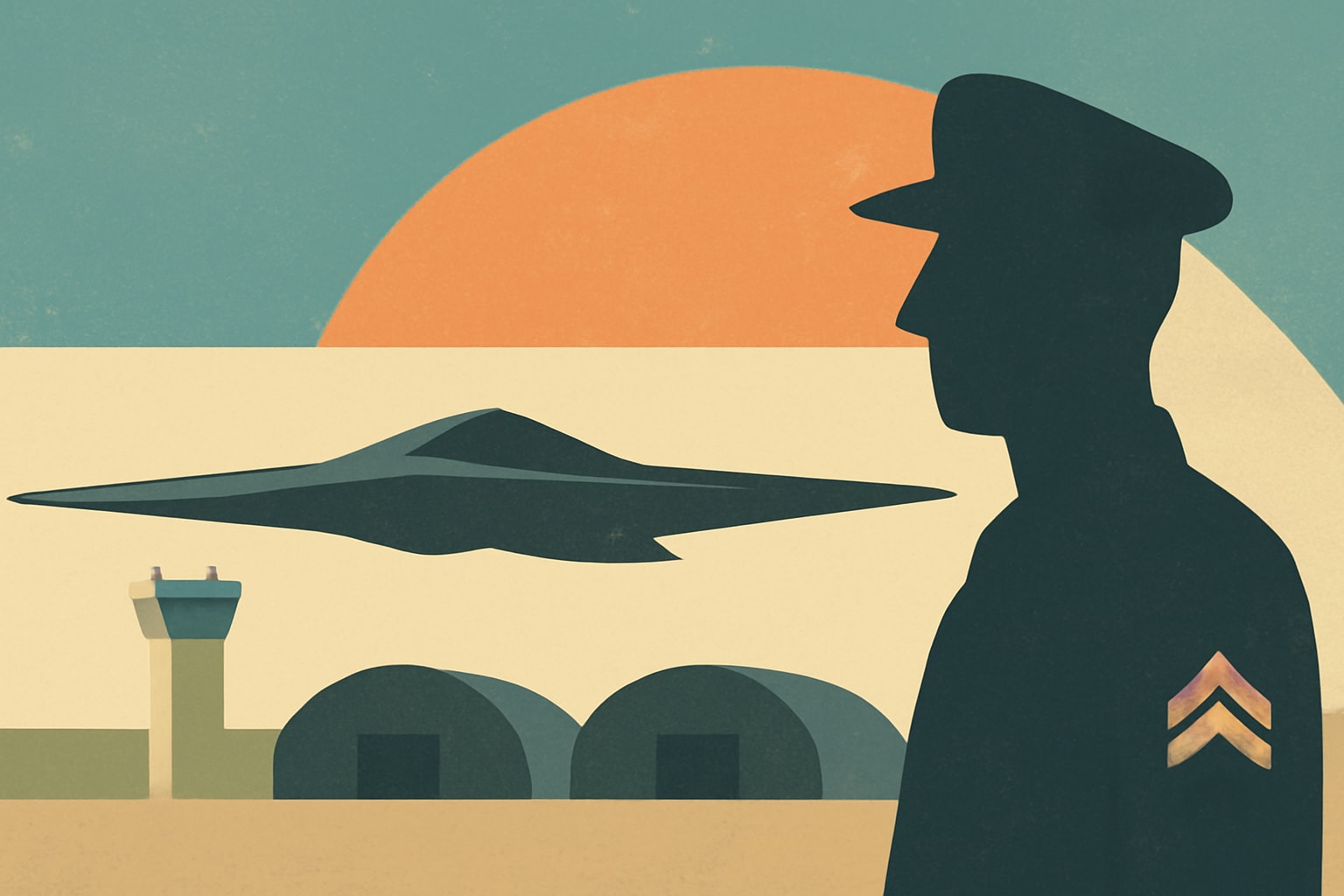 Editorial illustration for: B-21 Raiders Set to Arrive at Ellsworth Air Force Base in 2027