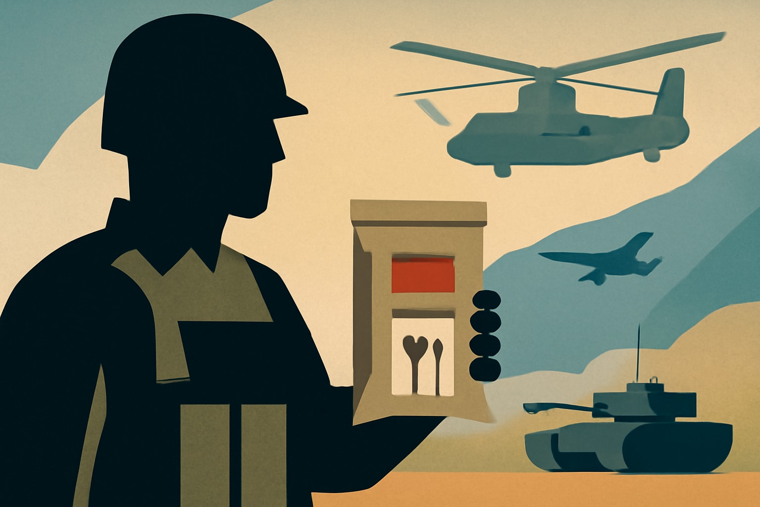 Editorial illustration for: House Defense Bill Promotes Advanced Military Rations for Soldiers