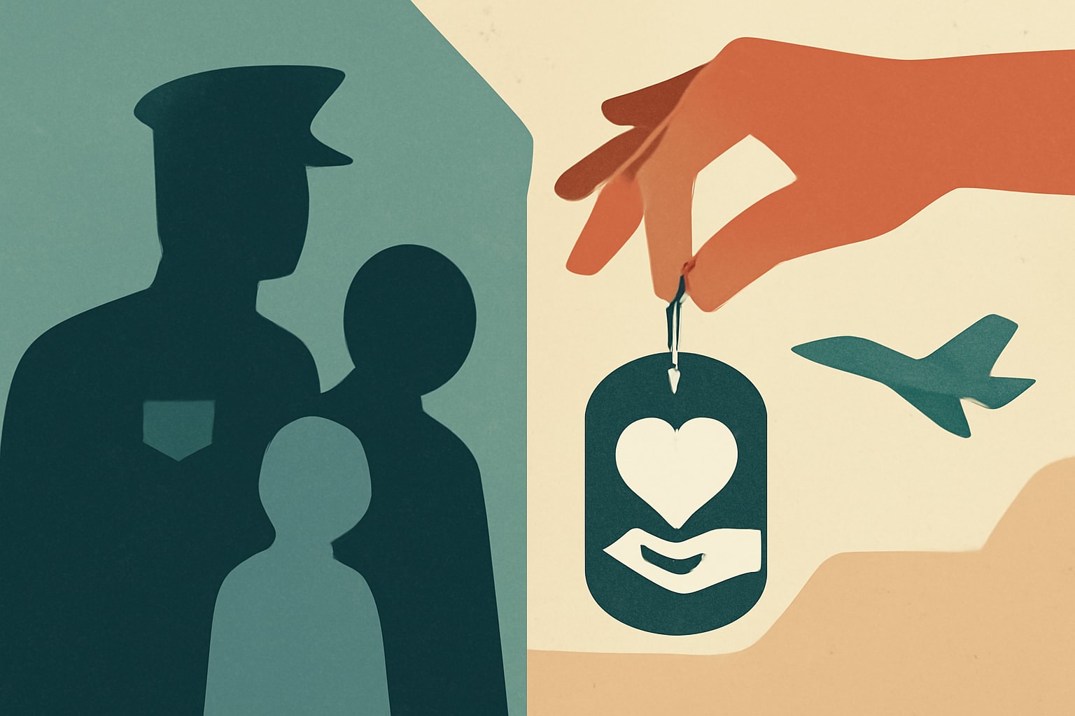 Editorial illustration for: Military Families Warned of Scams Targeting Their Goodwill