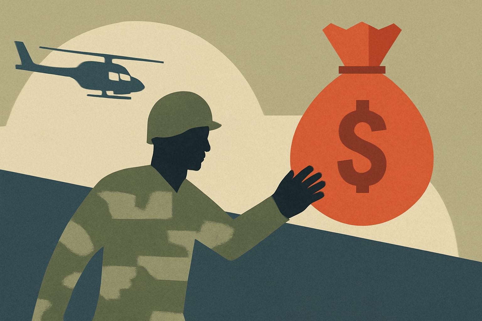 Editorial illustration for: National Guard Officer Pleads Guilty to Fraud and Theft from Government