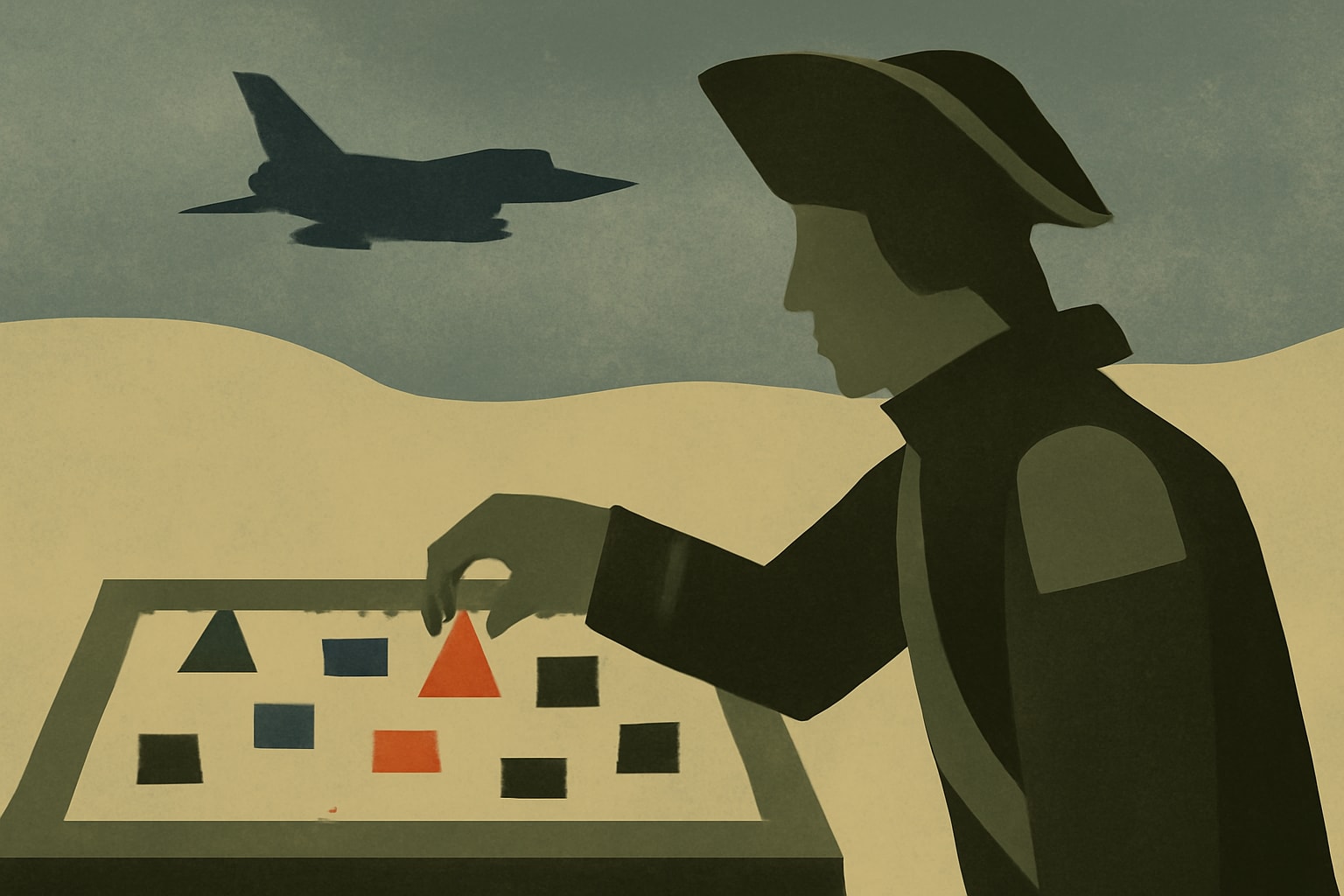 Editorial illustration for: New Wargame Captures the Uncertainty of the American Revolution