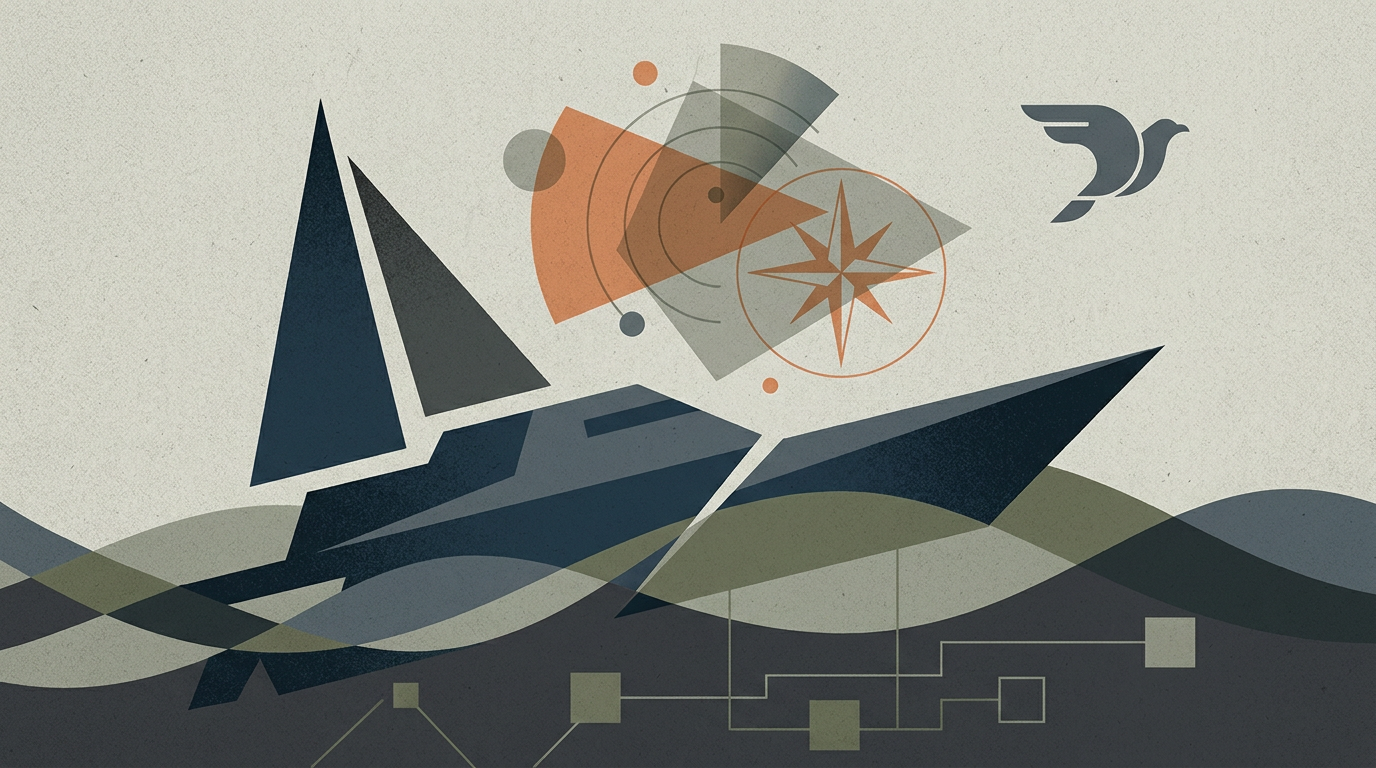 Editorial illustration for: Saildrone Introduces Spectre: A New Class of Unmanned Surface Vessel