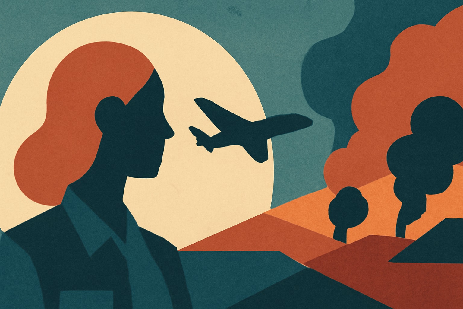 Editorial illustration for: A Sister's Perspective on Her Airman's Deployment Amid Conflict