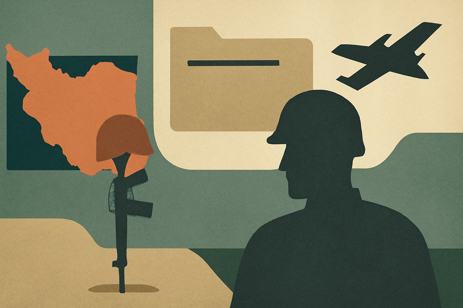 Editorial illustration for: Pentagon Moves Recent KIA Numbers from Iran War into ‘Overseas Operations’ Category