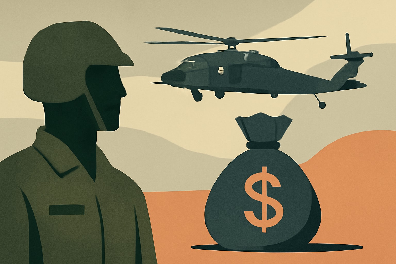Editorial illustration for: Army Offers Six-Figure Bonuses to Retain Certain Helicopter Pilots
