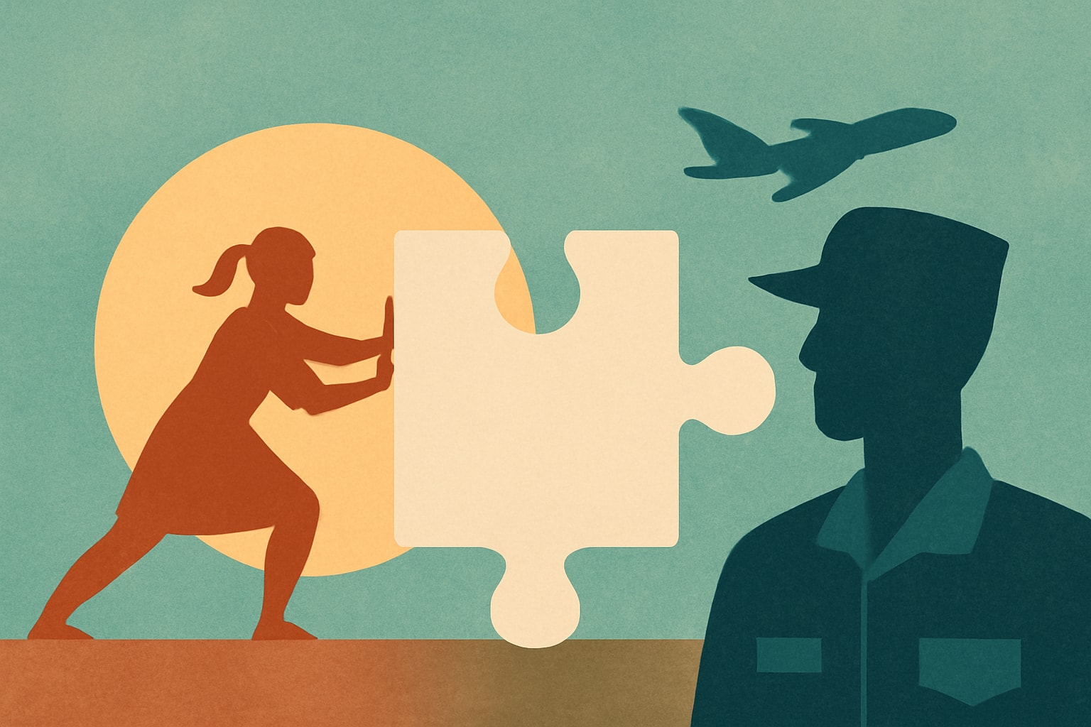 Editorial illustration for: New Commission Aims to Enhance Quality of Life for Military Spouses