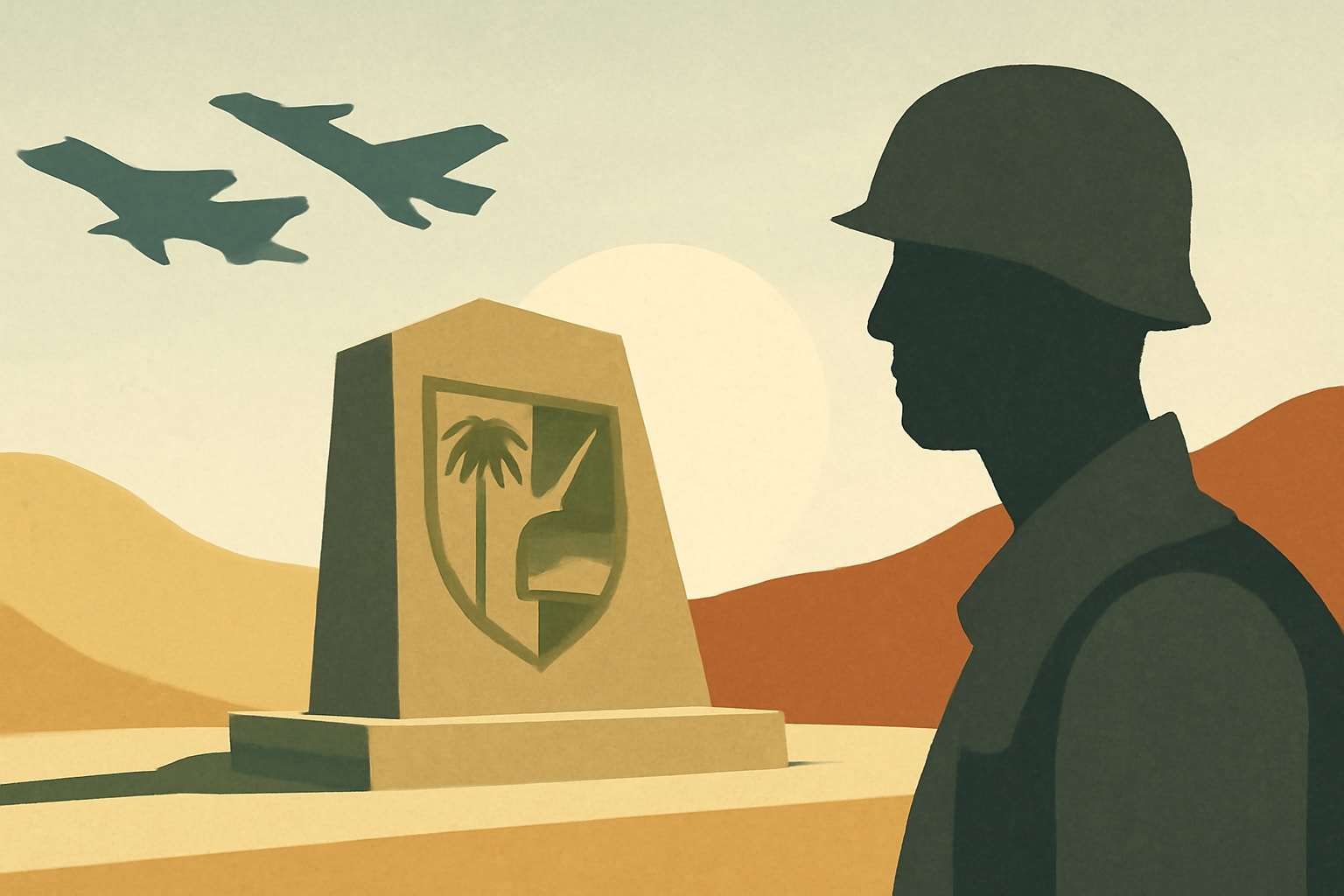 Editorial illustration for: Desert Shield and Desert Storm Memorial Set for October Unveiling