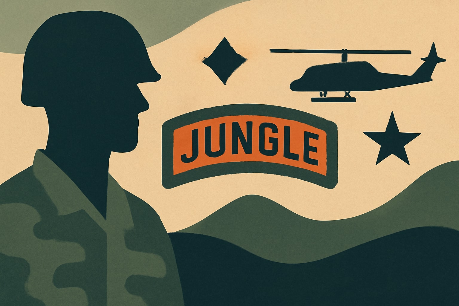 Editorial illustration for: Army Approves Service-Wide Wear of Jungle Tab for Qualified Soldiers