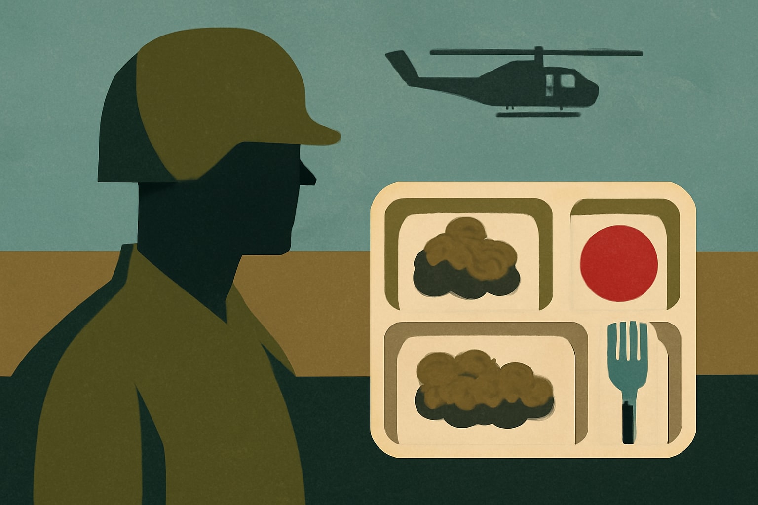 Editorial illustration for: Army Acknowledges Food Quality Issues After Soldier's Complaint