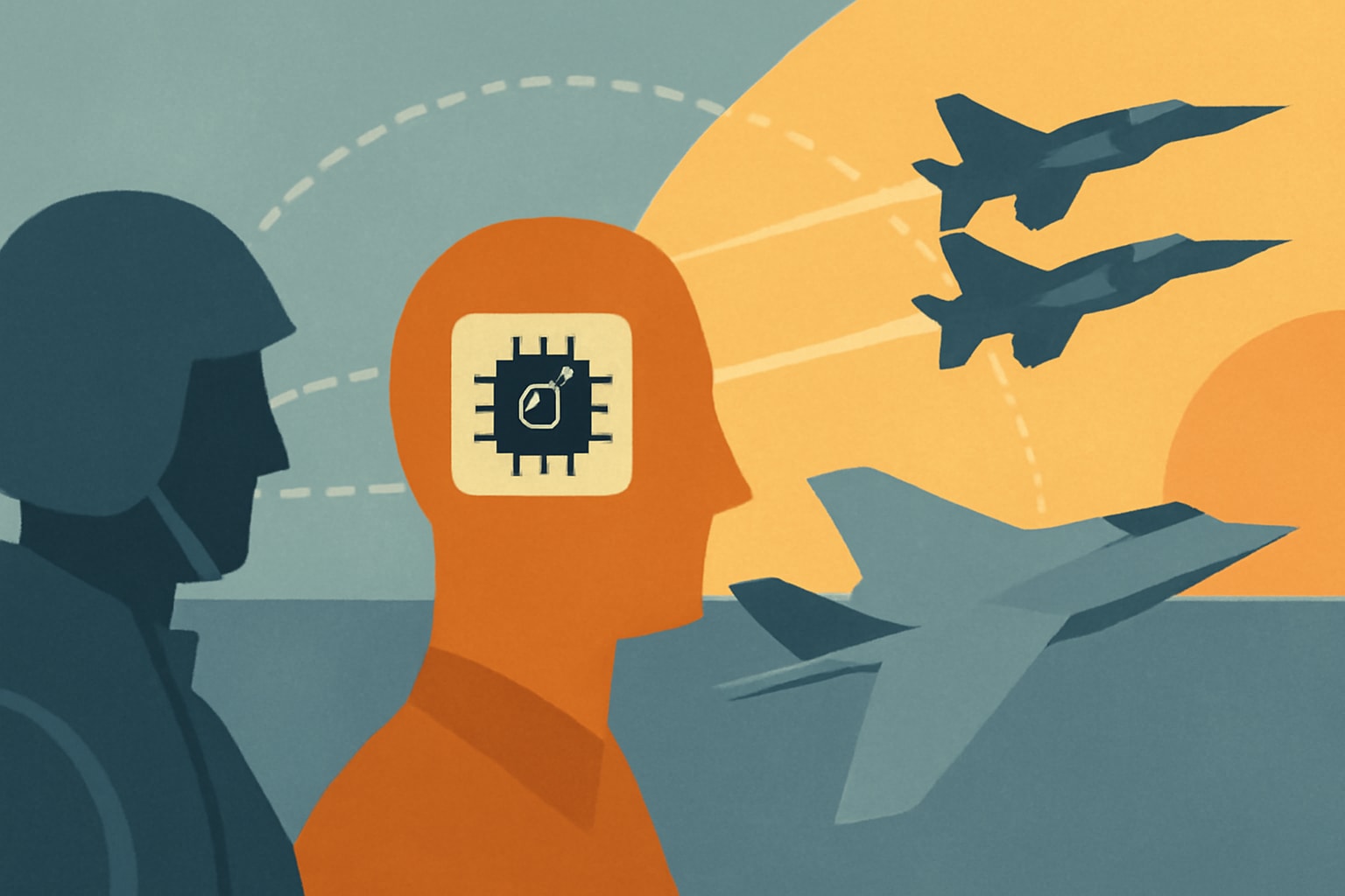 Editorial illustration for: Air Force's AI-Driven X-62 Successfully Intercepts Crewed Jets