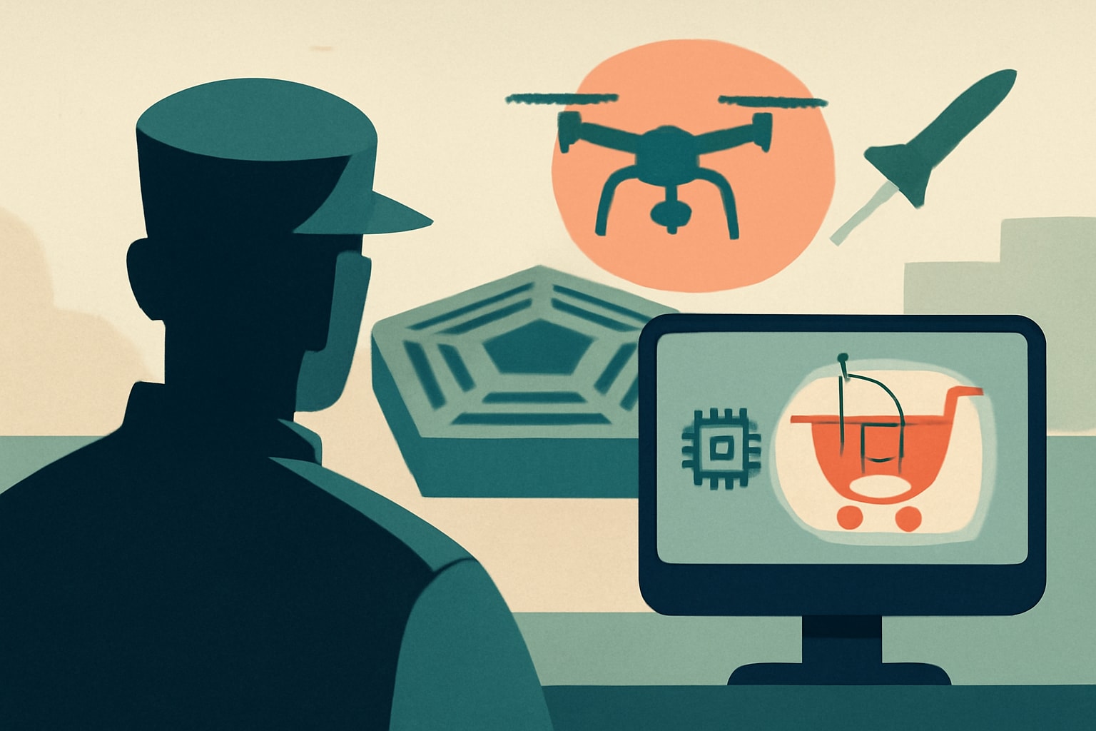 Editorial illustration for: Pentagon Awards $15M Contract to Kaizen for Counter-Drone Marketplace Development