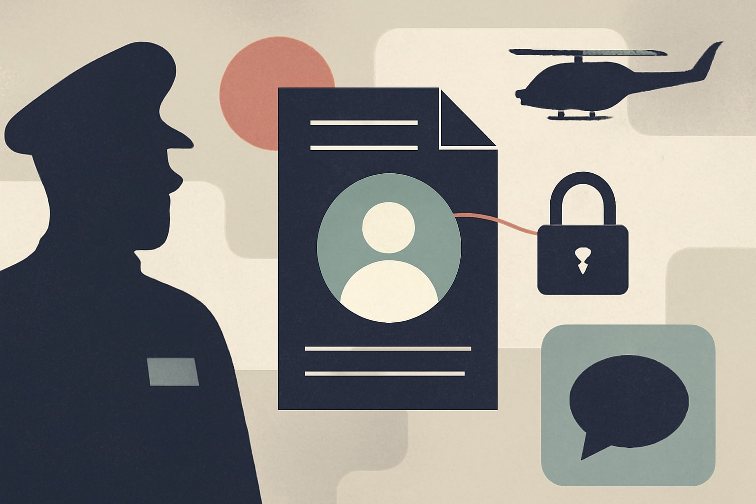Editorial illustration for: Lawsuit Challenges DHS and ICE's Use of Subpoenas for Social Media IDs