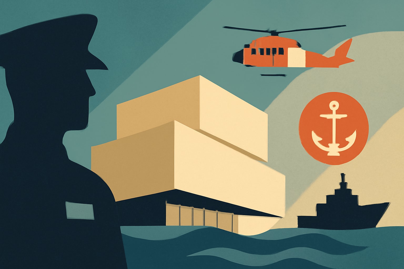 Editorial illustration for: National Coast Guard Museum to Open in 2027, Celebrating 237 Years of Service