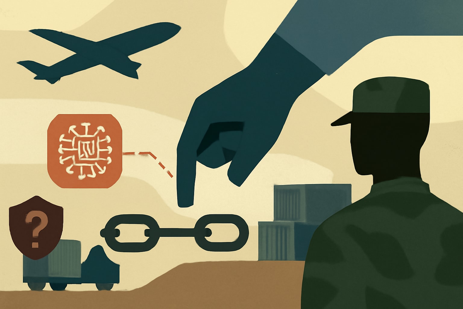 Editorial illustration for: DoD Develops AI Tools to Enhance Supply Chain Risk Management