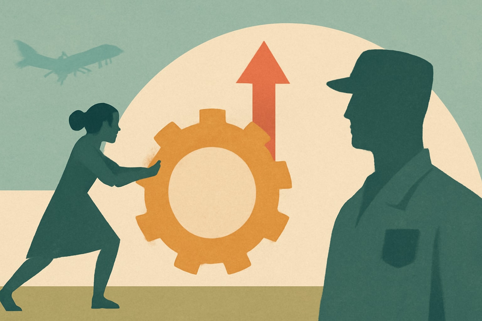 Editorial illustration for: New Commission Launched to Enhance Quality of Life for Military Spouses