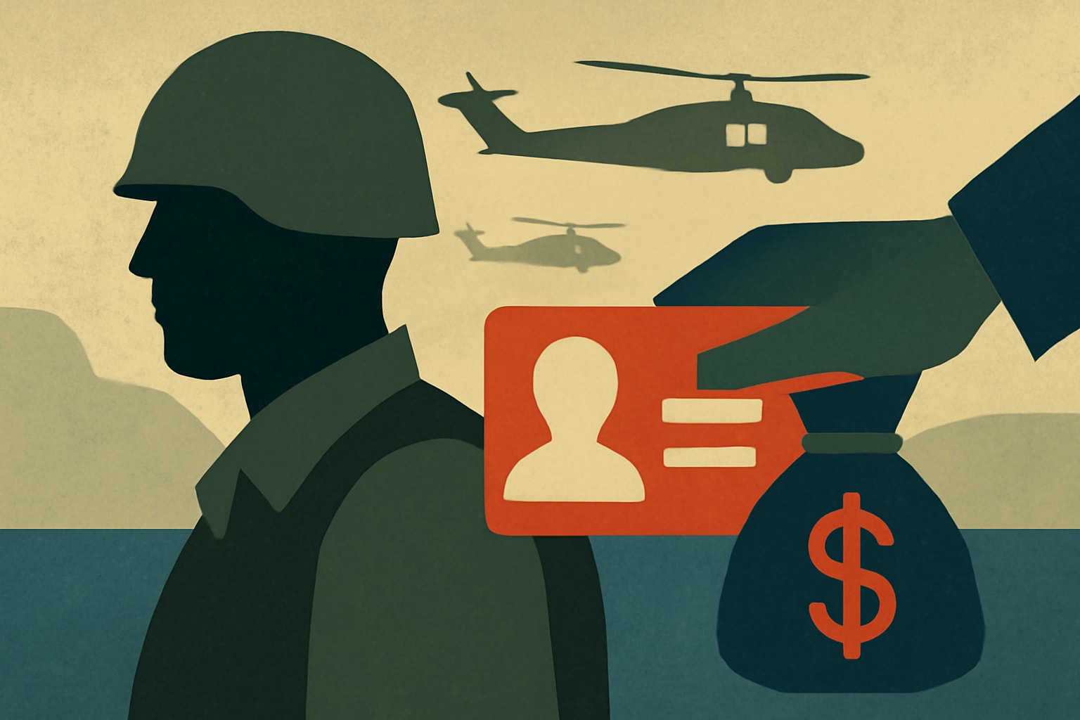 Editorial illustration for: Army Recruiter Charged in Brazen ID Theft Seeking $266K in Bank Loans