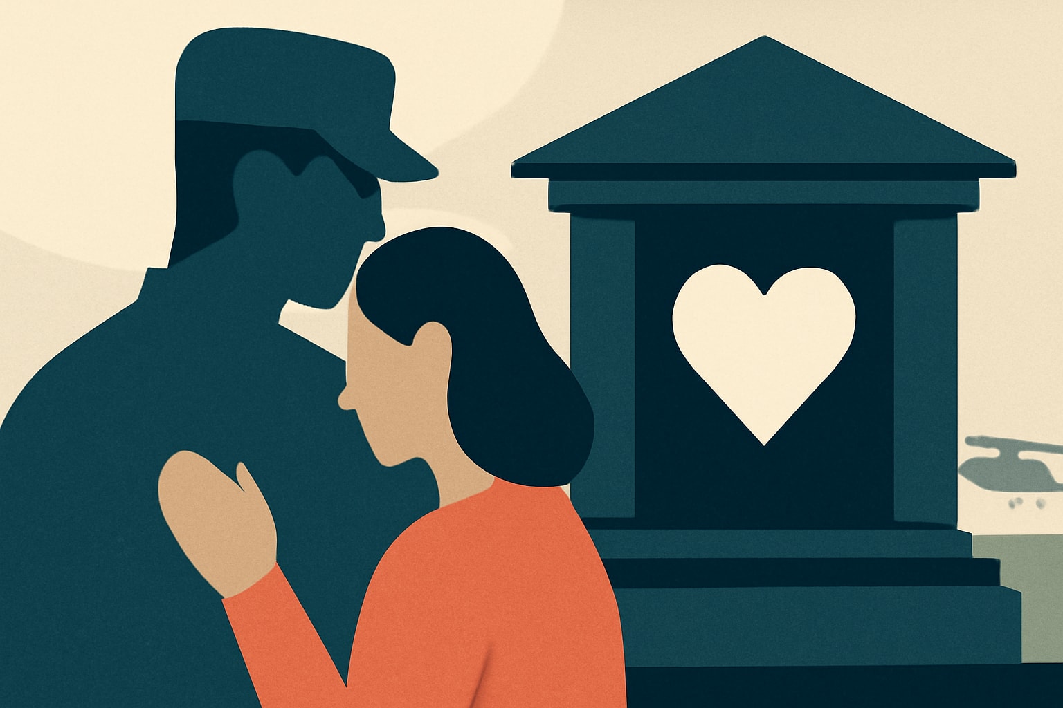 Editorial illustration for: Trump Establishes Military Spouse Commission, Invites Public Input