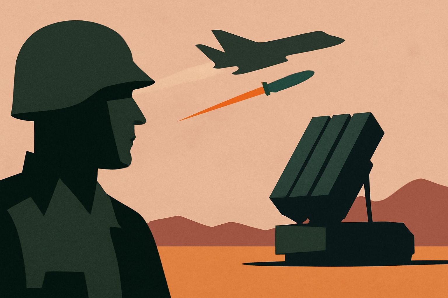Editorial illustration for: US Army Depletes Long-Range Missile Stockpile in Iran War