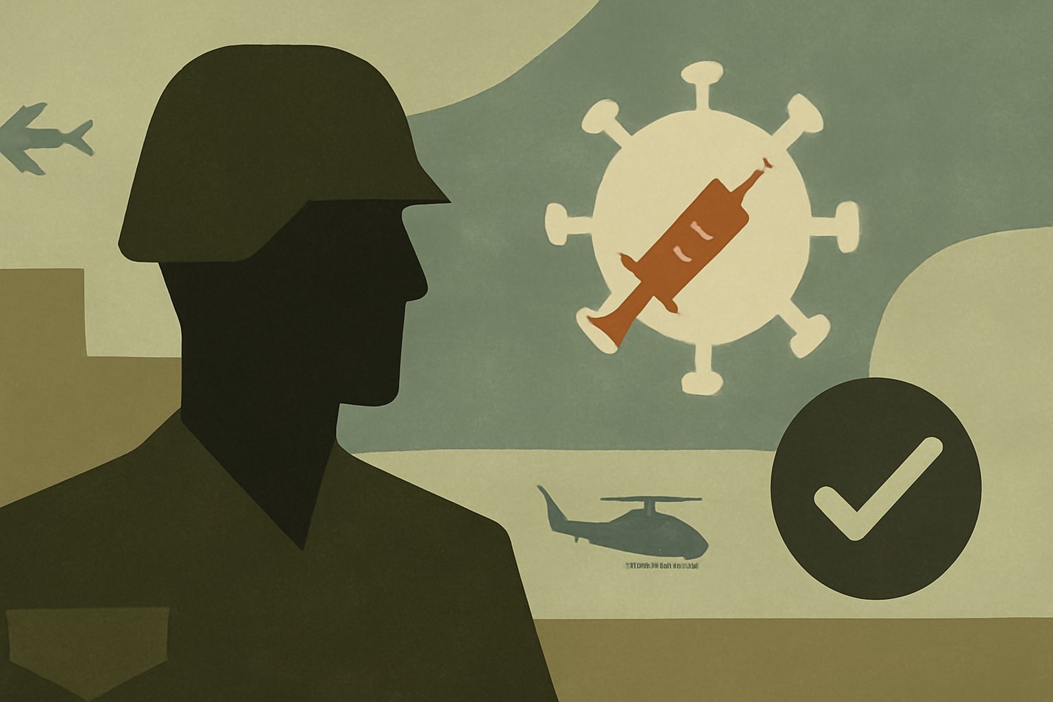 Editorial illustration for: Health Experts Weigh In on DOD's Optional Flu Vaccine Policy