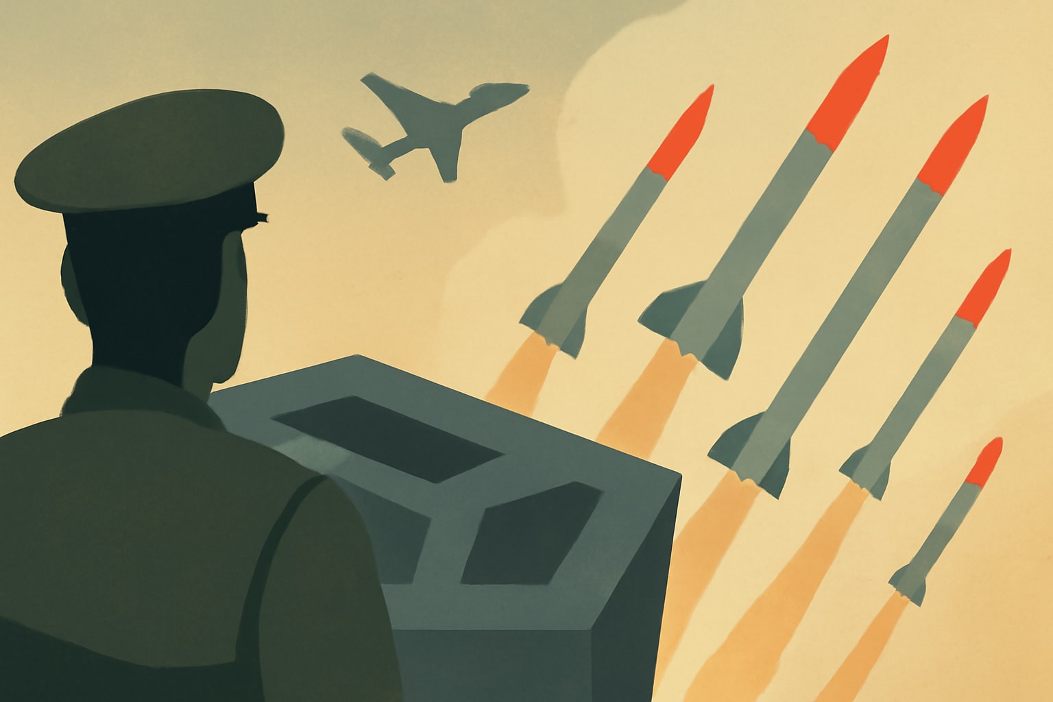 Editorial illustration for: Pentagon Plans Major Increase in Missile Production