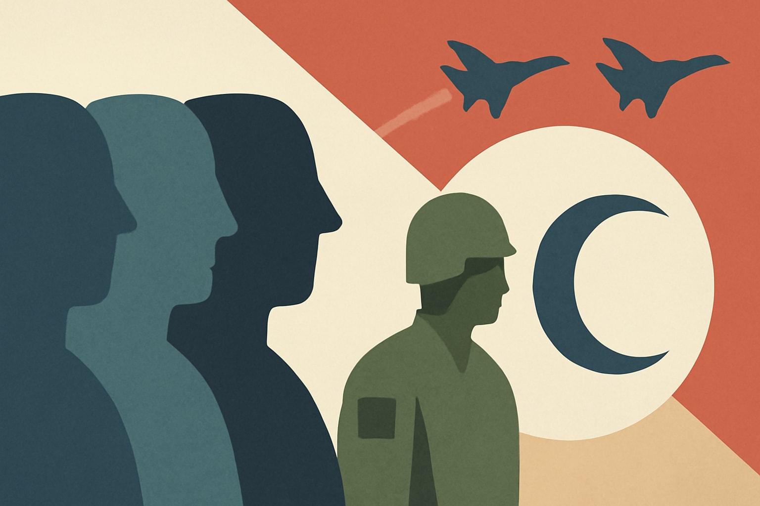 Editorial illustration for: Poll Reveals Only One in Three Americans Support Military Action in Iran