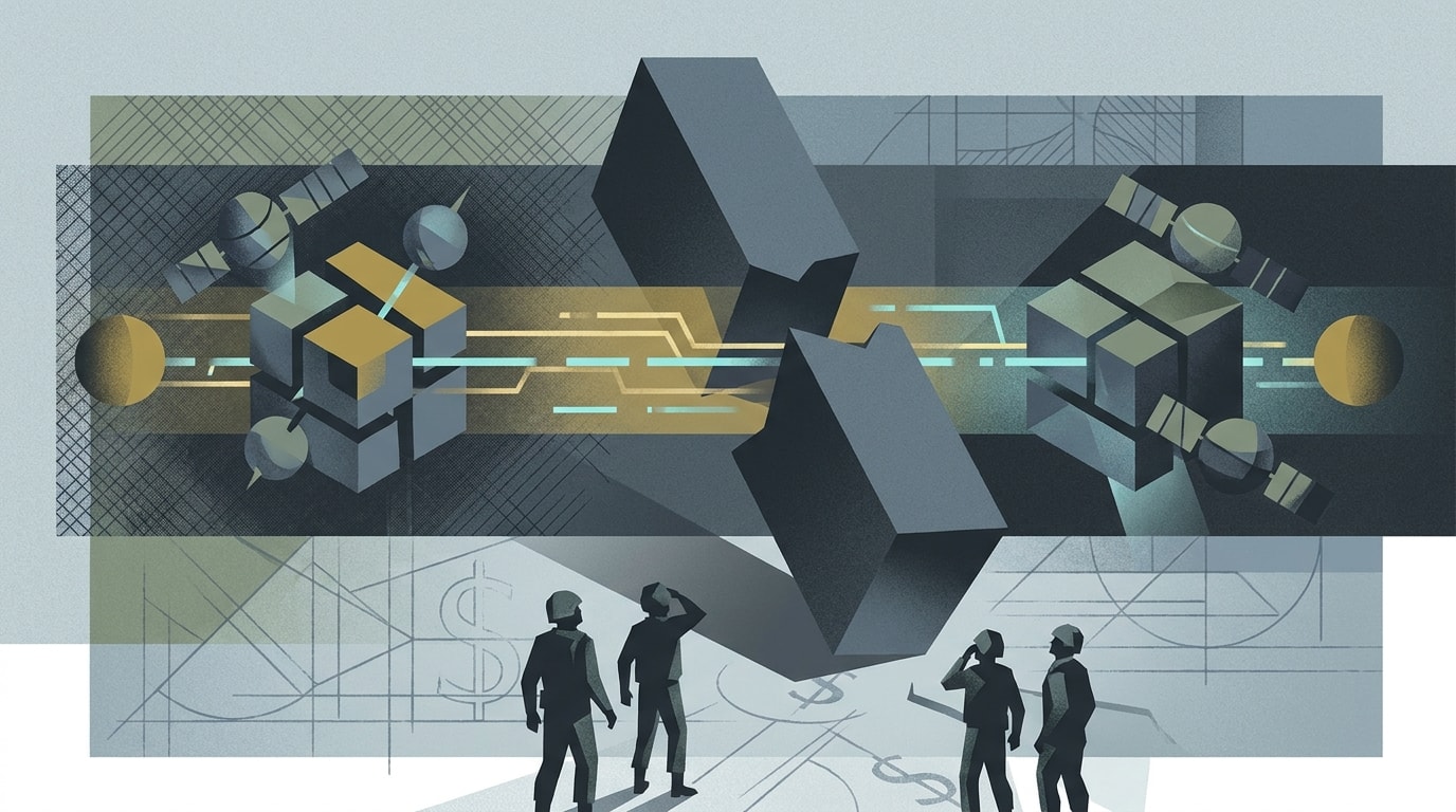 Editorial illustration for: Space Force Budget Cuts Funding for SDA’s Data Transport Layer
