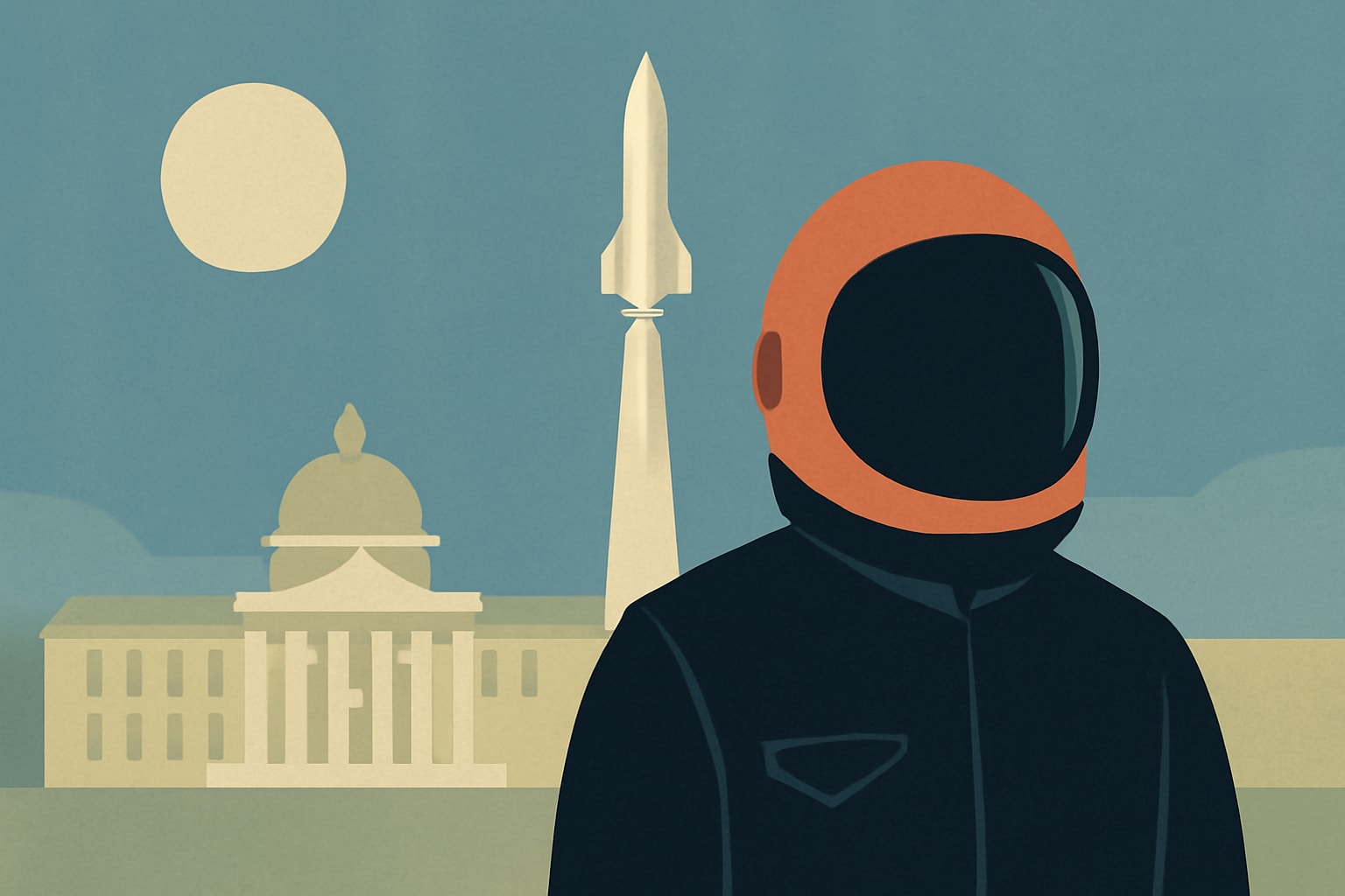 Editorial illustration for: The Naval Academy's Legacy of 56 NASA Astronauts