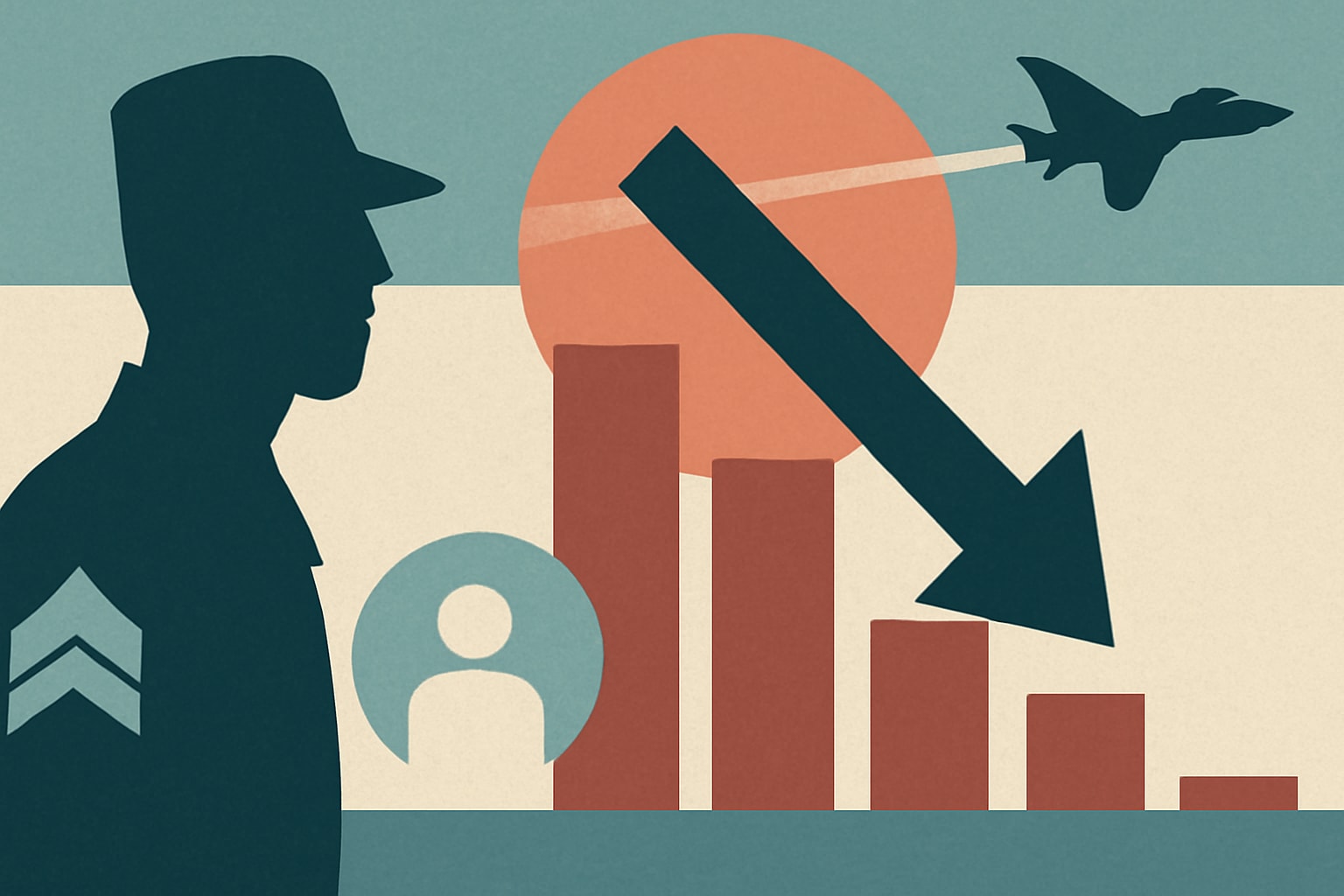 Editorial illustration for: Veterans' Unemployment Rate Remains Steady Amid Job Losses