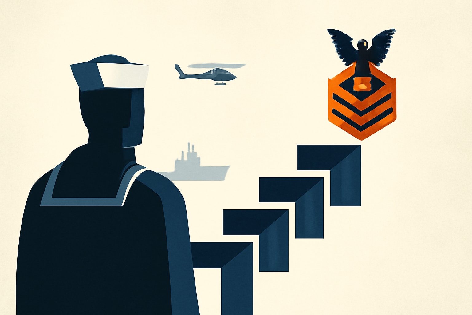 Editorial illustration for: Navy Enlisted Rates: Understanding the Path from Apprentice to Master Chief