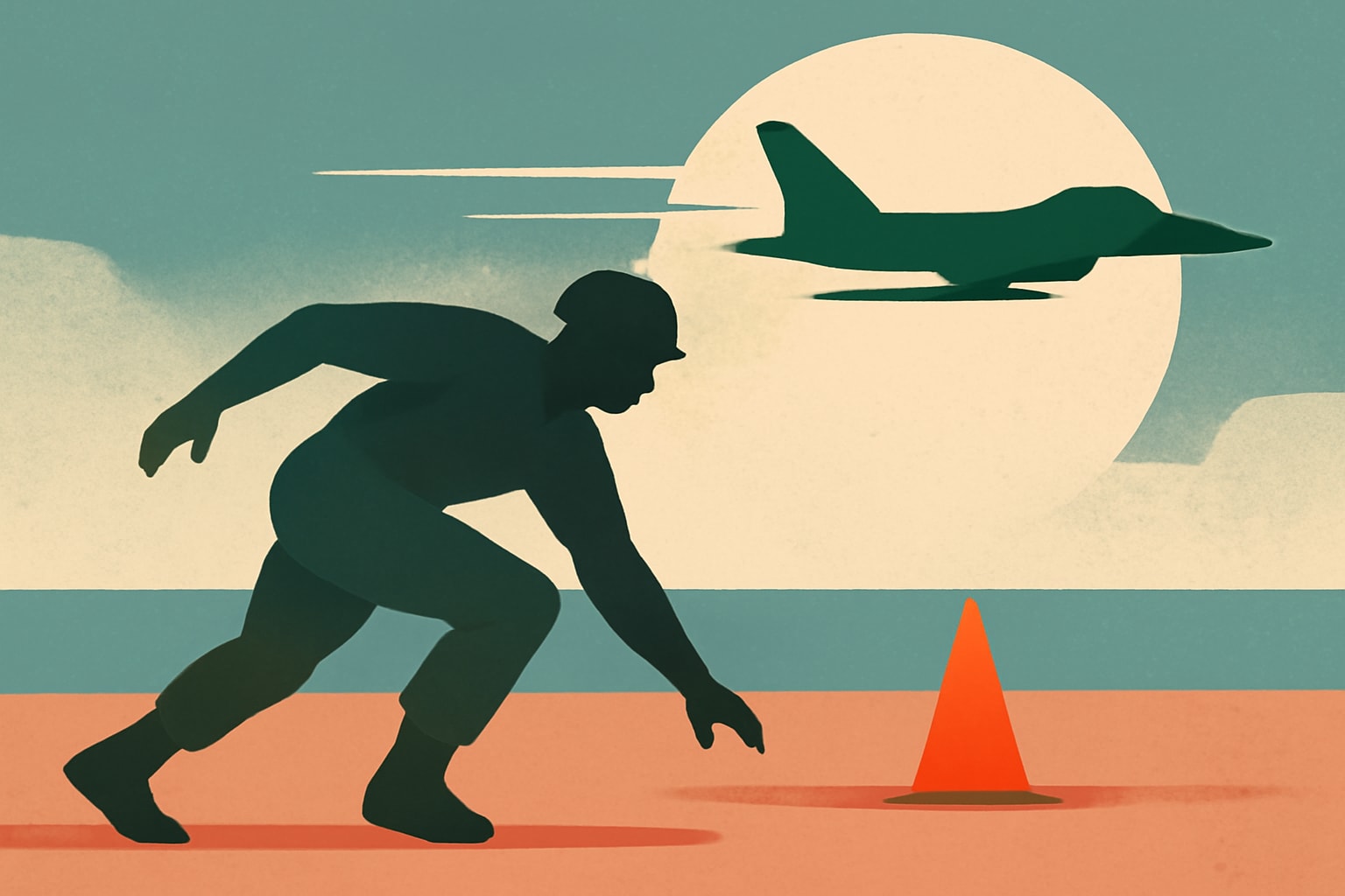 Editorial illustration for: Enhance Your Fitness Routine with Military-Style Shuttle Runs