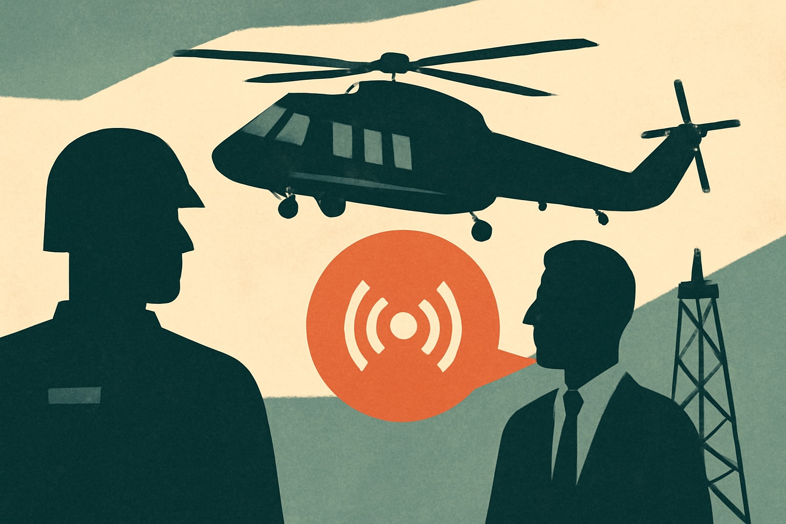 Editorial illustration for: Transportation Secretary Addresses Telecom Issues After Marine One Incident