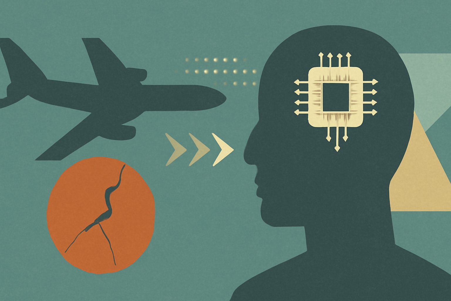 Editorial illustration for: Air Force Explores AI Tools to Predict Aircraft Failures and Strengthen Sustainment
