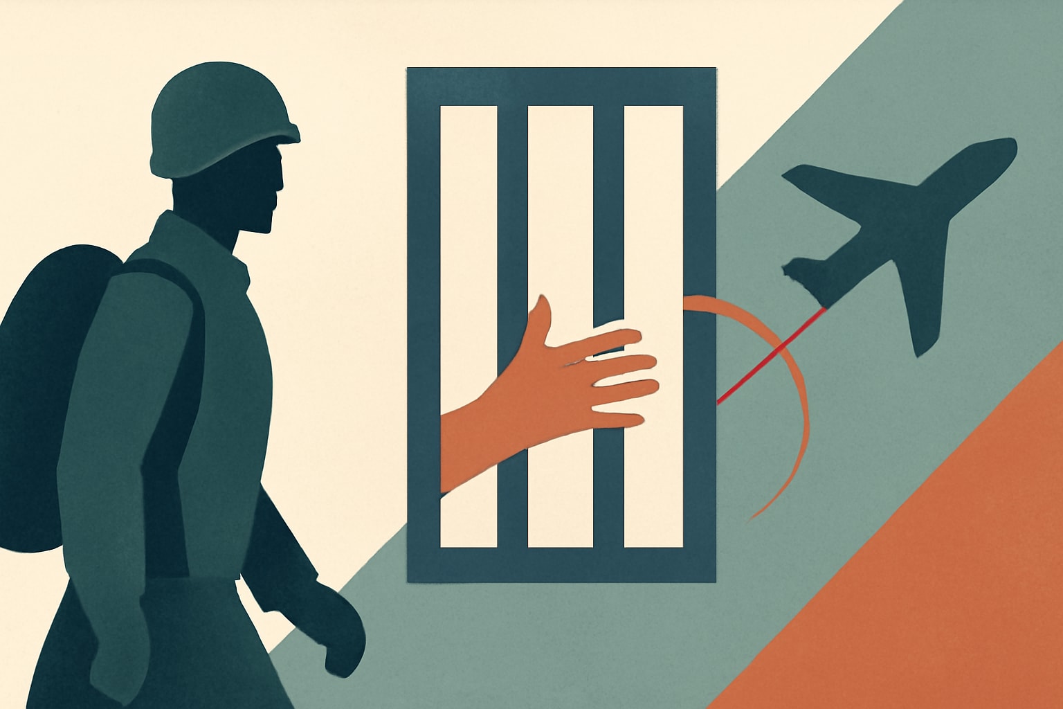Editorial illustration for: Marine Veteran Robert Gilman Freed from Russian Custody After 1,666 Days