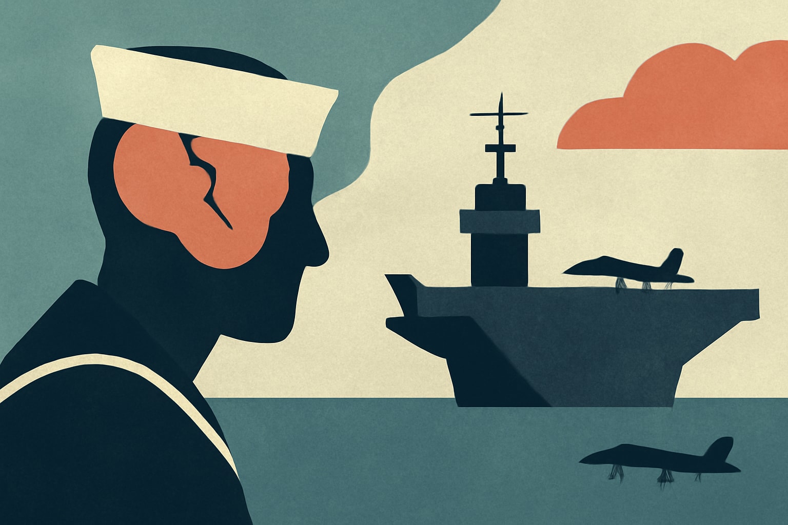 Editorial illustration for: Navy Denies Reports of Deteriorating Mental Health Aboard USS Abraham Lincoln