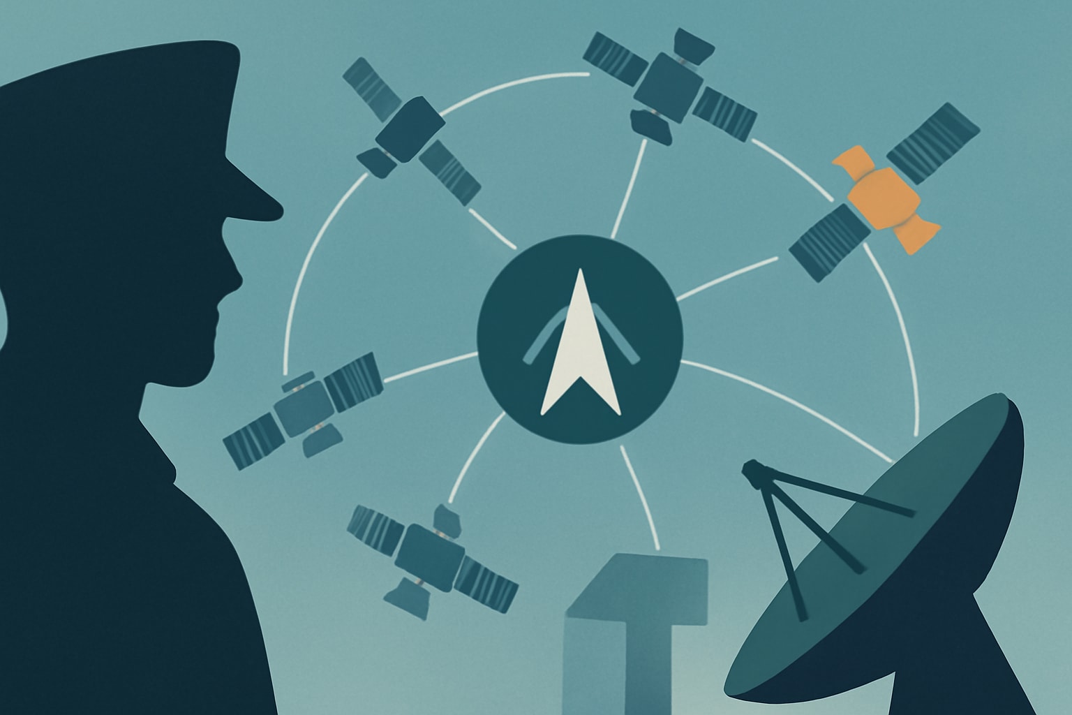 Editorial illustration for: Space Force Partners with Five Companies for Data Network Demos